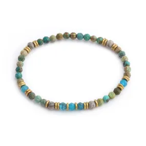 Turquoise Jasper and Apatite Delicate Bracelet