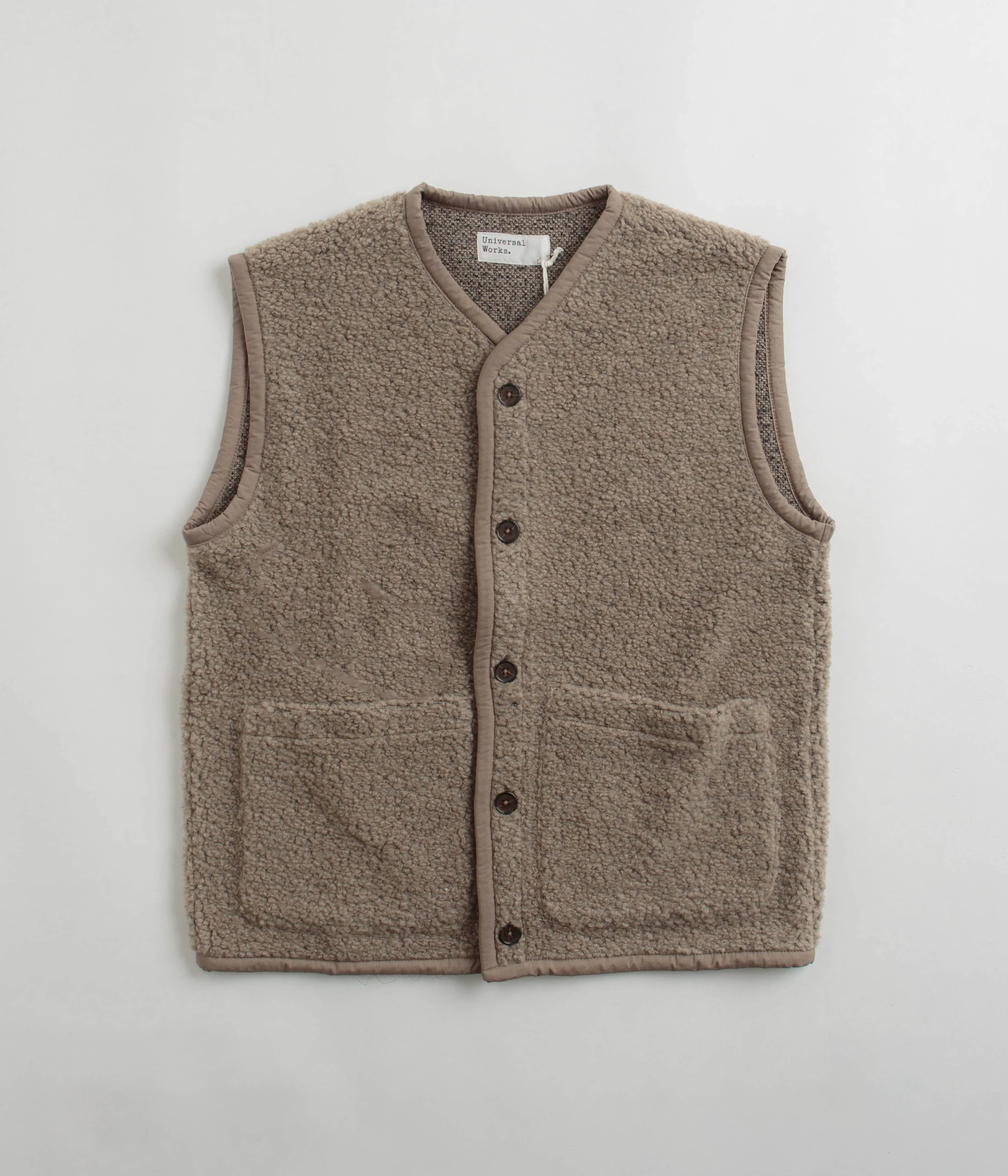 Universal Works Lancaster Gilet - Stone