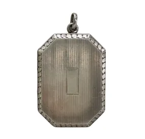 V I N T A G E // art deco memories / sterling silver octagonal locket / a pendant or fob