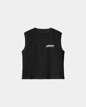 Women’s University Script A-Shirt | Black