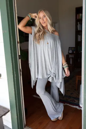 Wren Tunic and Cher Flare Set - Heather Gray